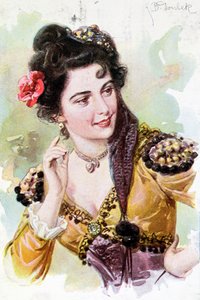 Zerline z opery Don Giovanni od Wolfganga Amadea Mozarta (1756-91), kolem roku 1900 od German School