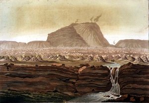 Sopka Jorullo, Mexiko (barva litho)