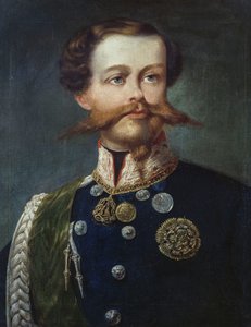 Portrét Viktora Emanuela II. (1820-1878), krále Itálie, od Gerolama Induna, olej na plátně