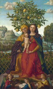 Girolamo dai Libri (1474-1555) Panna a dítě se svatou Annou Olej na plátně cca 1510-1520 Národní galerie, Londýn 158,1x94 od Gerolamo dai Libri