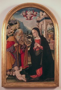 Adoration of the Child, asi 1490-1525, Girolamo Benvenuto (1470-1524) od Gerolamo di Benvenuto