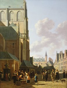 Grote Markt, Haarlem, při pohledu na západ