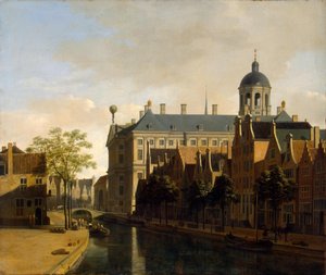 Nieuwezijds Voorburgwal s amsterdamskou radnicí
