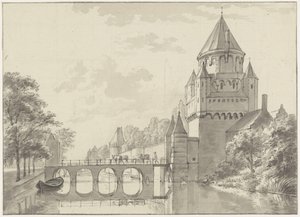 Pohled na Kleine Houtpoort, Haarlem od Gerrit Adriaenszoon Berckheyde