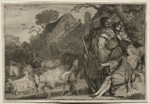 Anděl předpovídá narození Abrahamova syna, 1638. od Gerrit Claesz. Bleker