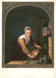 The Housewife, c1630-1670 od Gerrit Dou