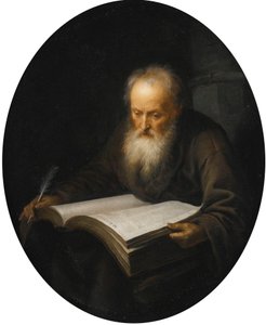 Starý učenec s knihou od Gerrit Dou