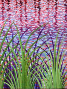 Rákosí potoka 08, 2014 (akryl na plátně)