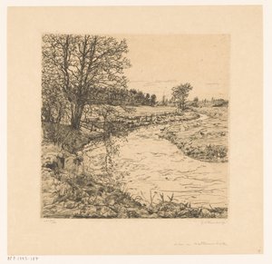 At the Hattemerbeek (původní název na objektu) od Gerrit Haverkamp (signed by artist)