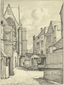 St. Janskerk nebo Grote Kerk v Goudě od Gerrit Lamberts