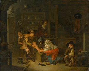 V lékárně, 1656. od Gerrit Lundens