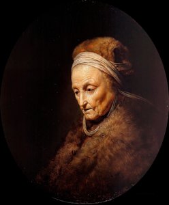 "" Portrét Rembrandtova jezera "" (Portrét Rembrandtovy matky) Malba Gerarda Doua (Gerrit Dow) (1613-1675) Olej na dřevě Rozměr 23,1x19,7 cm Staatliche Museen, Berlín od Gerrit Dou