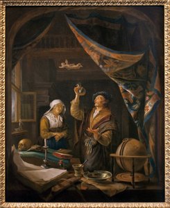 Doktor v moči. Z obrazu Gerarda Dowa od Gerrit Dou