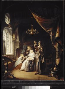 Hydropická žena (olej na dřevě od Gerrit Dou