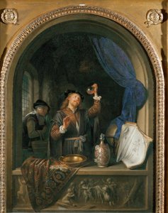 Lékař (malba na dubovém dřevě)