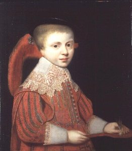 Portrét prince z Nassau hrajícího Shuttlecocka od Gerrit van (studio of) Honthorst