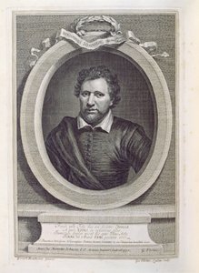 Ben Jonson (1573-1637), ryl George Vertue (1684-1756), 1730 od Gerrit van Honthorst