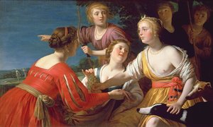 Diana odpočívá po lovu od Gerrit van Honthorst
