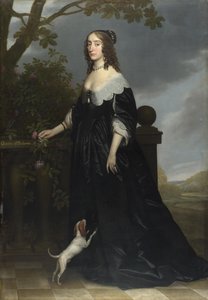 Portrét Alžběty Stuartovny (1596-1662), české královny, manželky kurfiřta Palatina Fridricha V. a dcery Jakuba I., 1642