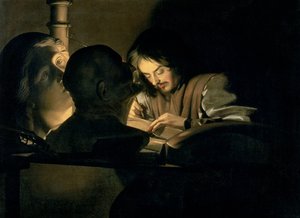 Umělec při práci od Gerrit van Honthorst