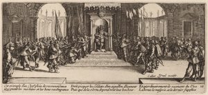 Rozdělení odměn od Gerrit van Schagen after Jacques Callot