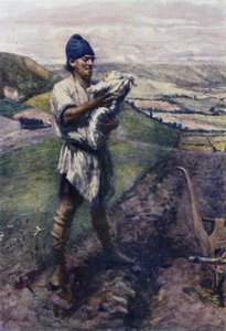 "V brázděném poli tě našel oráč" (barva lito) od Gertrude E. Demain (after) Hammond