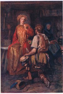 "Z lesních divočin, které přinesl a jejichž nachové strany se usmívaly do červena!", Stories from the Faerie Queen vydal George Harrap and Company od Gertrude E. Demain (after) Hammond