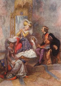 Shakespeare, Král Jindřich V. (barevná litografie) od Gertrude E. Demain (after) Hammond