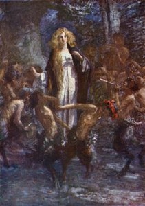 "Satyrové tančili kolem ní v radosti" (barva litho)