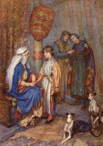 Hra Williama Shakespeara: (barevná litografie) od Gertrude E. Demain (after) Hammond
