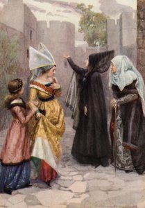 Hra Williama Shakespeara: (barevná litografie) od Gertrude E. Demain (after) Hammond