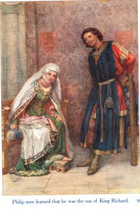 Philip se nyní dozvěděl, že je synem krále Richarda, ilustrace ze „Shakespearových příběhů anglických králů“, které vydal George Harrap & Son