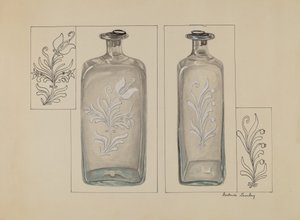 Láhev na alkohol, c. 1936.