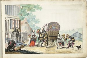 Příjezd do venkovského domu od Gesina ter Borch (signed by artist)