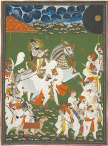 Maharana Bhim Singh v průvodu od Ghasi