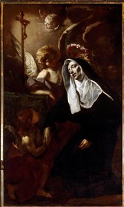 Svatá Rita de Cascia v extázi (malba