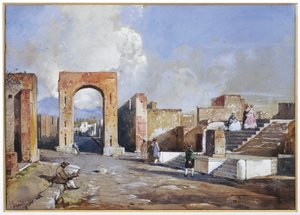 Itálie, Vykopávky Pompejí od Giacinto Gigante