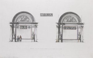 Návrh pro palác Šeremetěv, Ostankino, c. 1796 od Giacomo Antonio Domenico Quarenghi