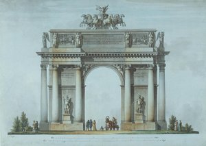 Triumfální brána Narva v Petrohradě, 1814