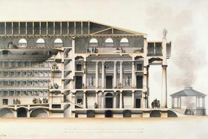 Petrohradské císařské divadlo Bolshoi Kamenny Theatre, počátek 19. století