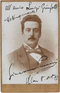 Portrét skladatele Giacoma Pucciniho 1858-1924, 1897.