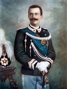 Victor Emmanuel III, král Itálie, konec 19.-začátek 20. století.
