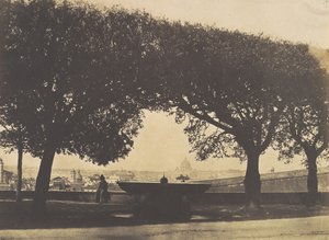 Pohled z Francouzské akademie ve vile Medici, ca. 1852.