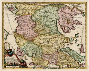 Mapa Makedonie a Thesálie z roku 1684, Giacomo Cantelli da Vignola od Giacomo Cantelli