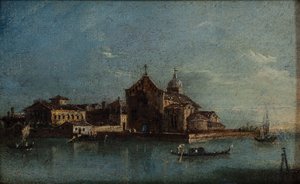 Ostrov Santo Spirito kolem roku 1790 (olej na plátně)