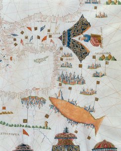 Námořní mapa, detail Gran Turco, 1564