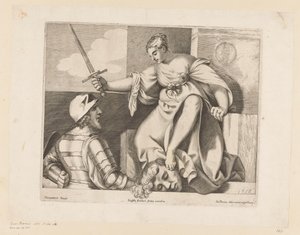 Judith s hlavou Holoferna spravedlnost (Justitia) od Giacomo Piccini