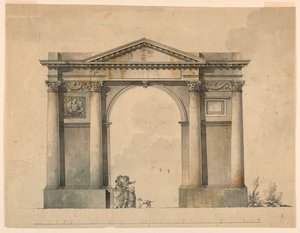 Návrh vítězného oblouku pro Napoleon IN, Bergamo, Itálie
