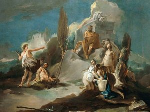 Apollo a Marsyas, od Giambattista Tiepolo