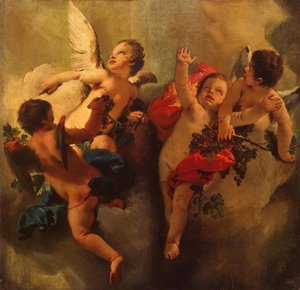 Cupids s hrozny. Série Four Seasons, 1740s. od Giambattista Tiepolo